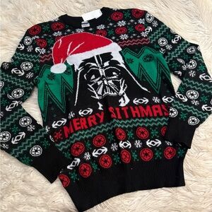 Adults Star Wars Black and Green Christmas Sweater (X4)
